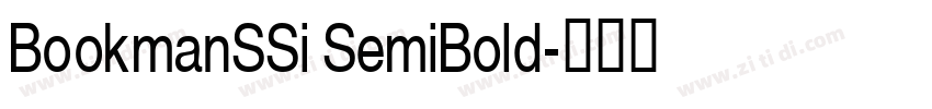 BookmanSSi SemiBold字体转换